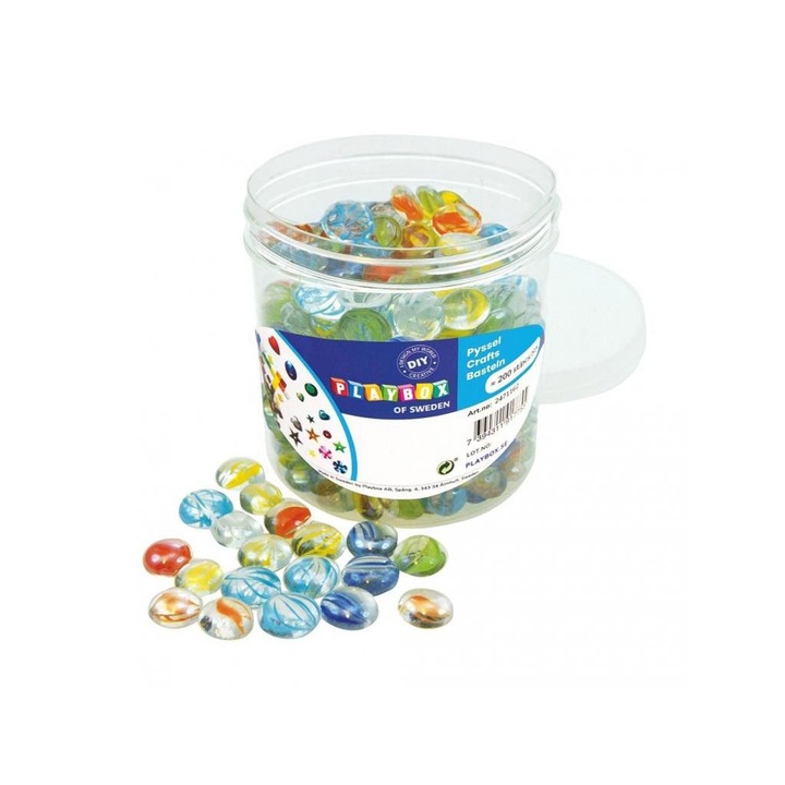 Playbox 1913122 Playbox Üveg kavicsok 17-19 mm, 200 db