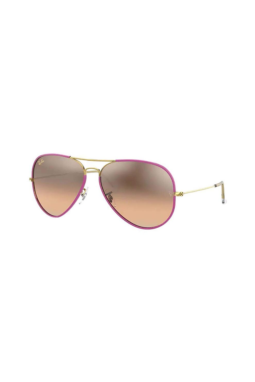 Ochelari de soare barbati, Rayban 3025jm-aviator 91963e, Metal, 58-14-140, Auriu/Maro