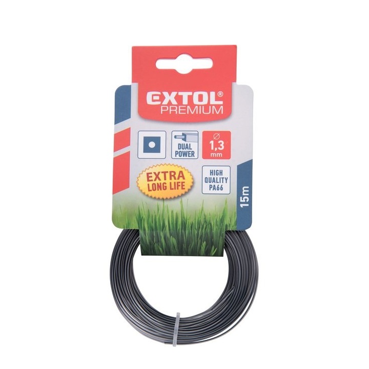 Extol Premium damil szegélynyíró géphez 3,0 mm, négyszög keresztmetszetű, 15m (8870915)
