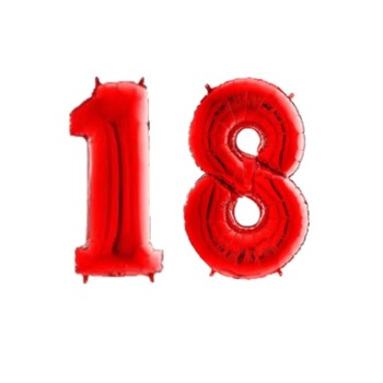 Set baloane folie majorat 18 rosu 66 cm Set baloane folie majorat 18 rosu 66 cm