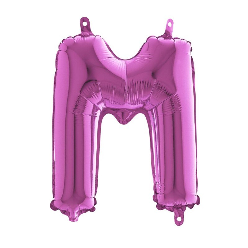 Balon folie litera M roz 36 cm