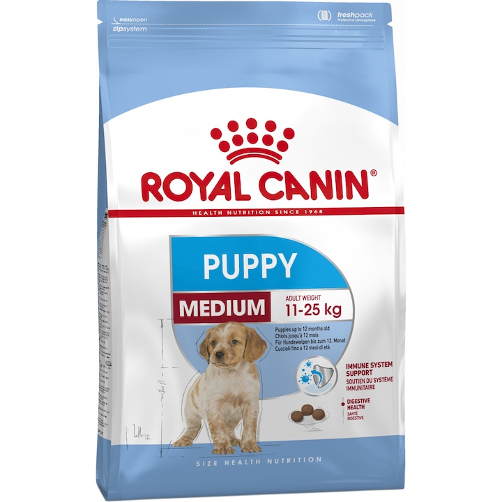 Hrana uscata pentru caini Royal Canin, Medium, Puppy, 4Kg