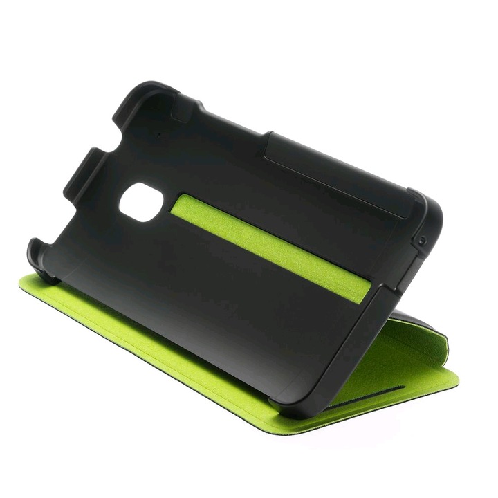 Калъф-поставка HTC Double Dip-Flip за HTC One Mini, Черен/Зелен