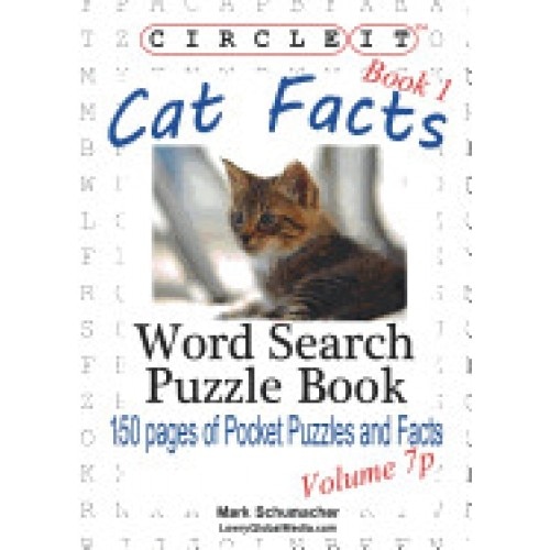 Circle It, Cat Facts, Book 1, Pocket Size, Word Search, Puzzle Book