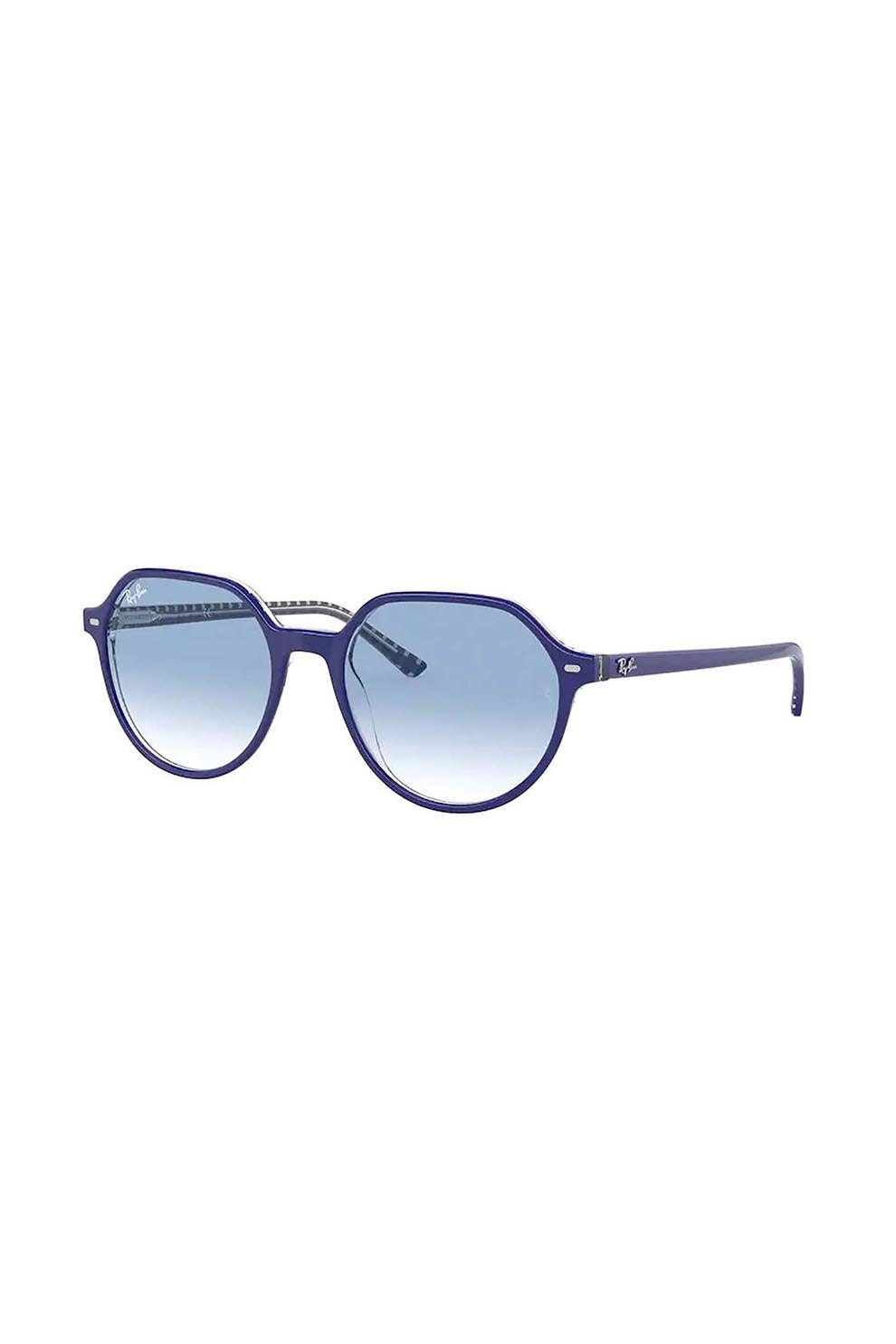 Ochelari de soare barbati, Rayban 2195-thalia 12193f, Plastic, 51-18-145, Negru/Albastru