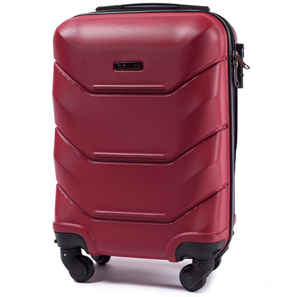 Troler Cabina, WINGS, PEACOCK , ABS, 4 Roti, Detasabile, 50 cm, Rosu