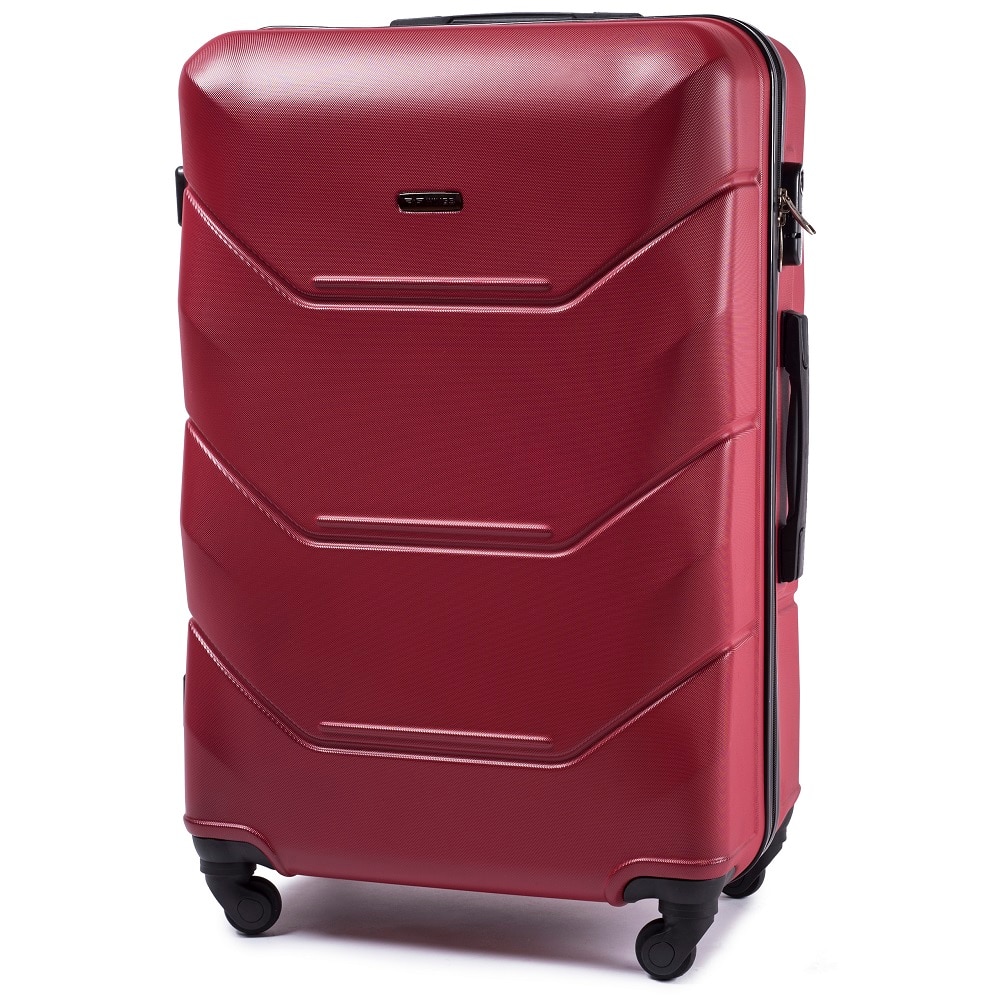 Troler Mare, WINGS, PEACOCK, ABS, 4 Roti, 75 cm, Rosu