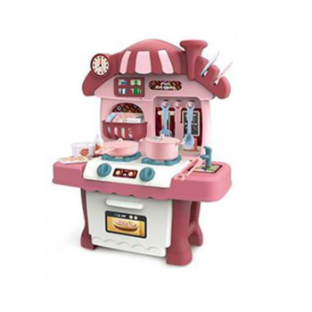 Bucatarie de jucarie cu lumini si sunete, aragaz, farfuriute, alimente, pahare si alte accesorii de jucarie pentru copii, 33 piese Bucatarie de jucarie cu lumini si sunete, aragaz, farfuriute, alimente, pahare si alte accesorii de jucarie pentru copii, 33 piese