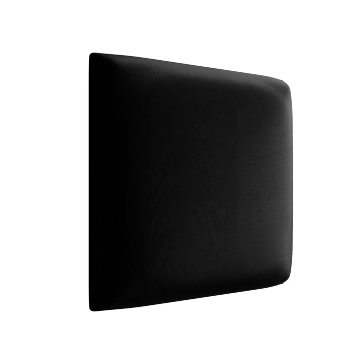 Panou tapitat pentru perete Pag, MIRJAN24, negru manila, 30x30 cm