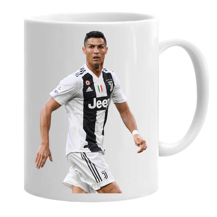Cana alba , ceramica pesonalizata Ronaldo, 330ml