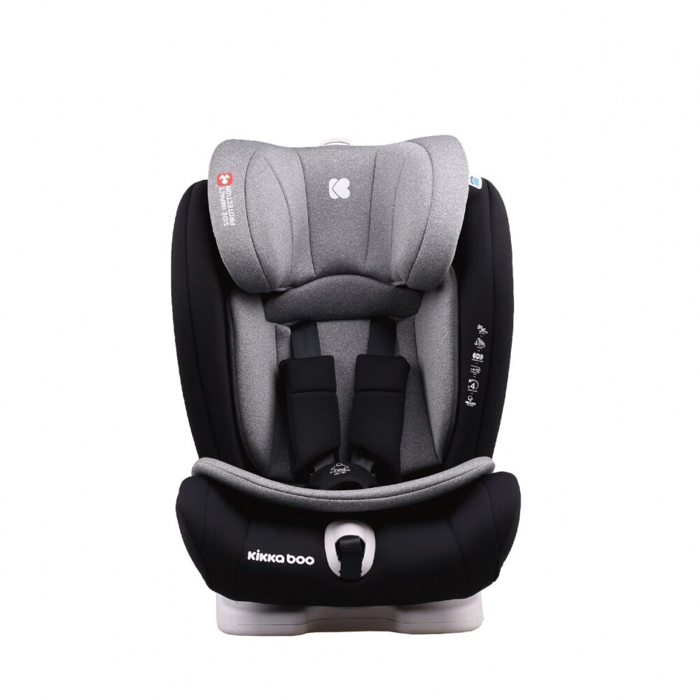 Scaun auto cu isofix KikkaBoo 1-2-3(9-36 kg) Viaggio Light Grey