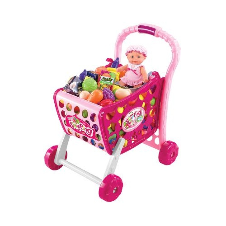 Пазарска количка Shopping cart, Включени продукти, Розов