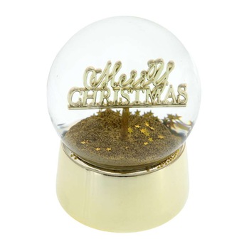 Glob mare zapada auriu Merry Christmas 13 cm Glob mare zapada auriu Merry Christmas 13 cm
