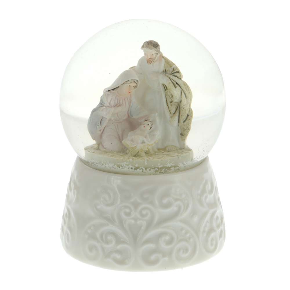 Glob zapada sfanta familie portelan 9cm