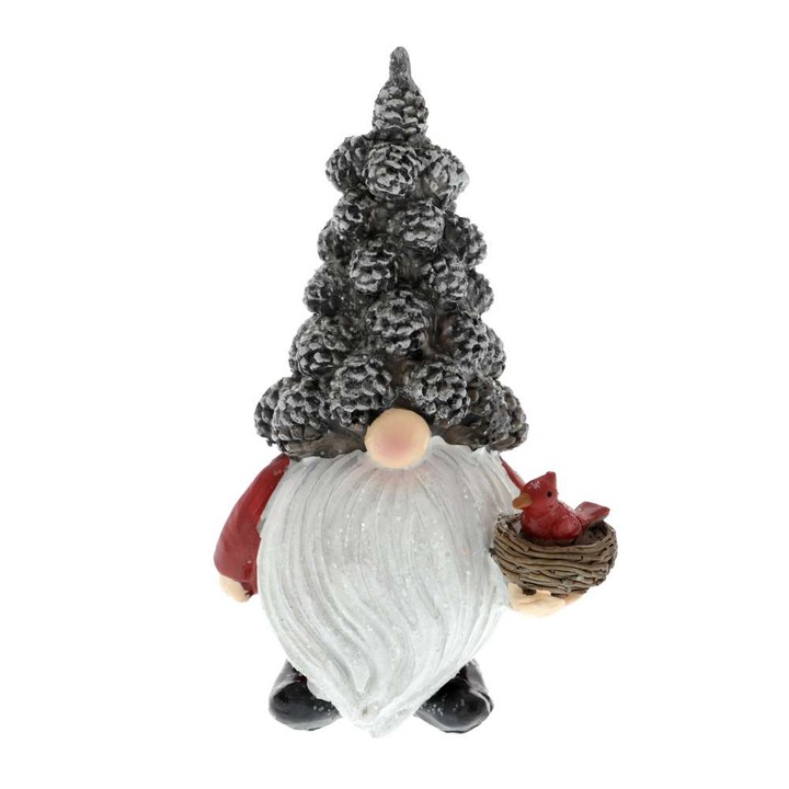 Figurina Craciun spiridus pasare 12 cm