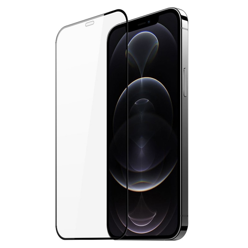 Folie de protectie DUX DUCIS pentru Apple iPhone 12 / Apple iPhone 12 Pro, Sticla securizata, Full Face, Full Glue, 10D, Neagra