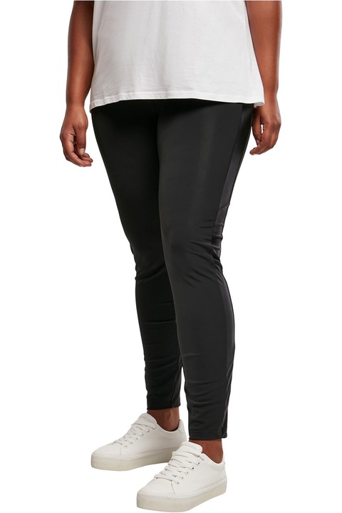 Urban Classics, Colanti cu talie inalta si detalii contrastante, Negru, XS