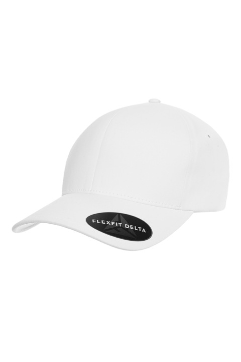 Flexfit, Sapca unisex cu cozoroc curbat Delta, Alb, 55-58 CM Standard