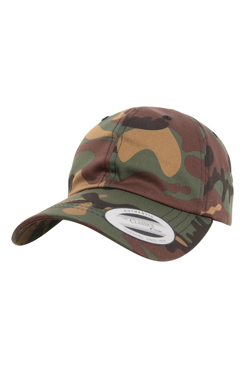 Flexfit, Sapca de bumbac cu model camuflaj, maro coniac, verde marin, oranj persan