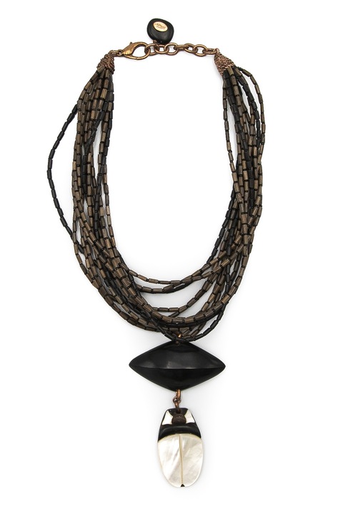 Колие, Gloria Maris, 101718 Черно/Кафяво, 43 см