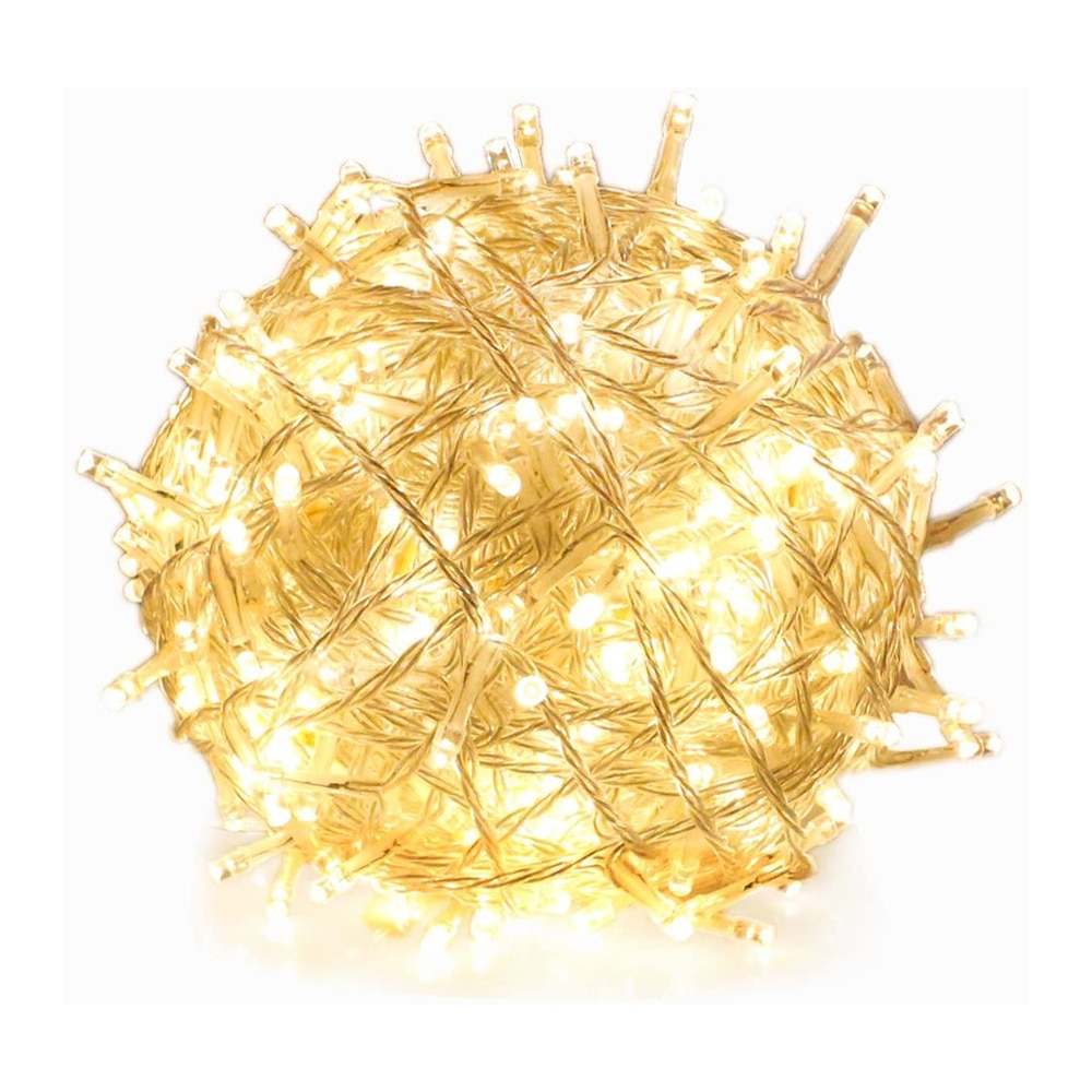 Instalatie de Craciun Liniara Zenino® - 100 LED, 10M, 8 Jocuri de Lumini, Telecomanda, Transformator, Interconectabil, Interior/Exterior, Alb Cald