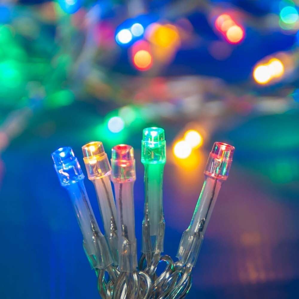 Instalatie de Craciun Liniara Zenino® - 50 LED, 5M, 2 Jocuri de Lumini, Baterii, Interior, Multicolor