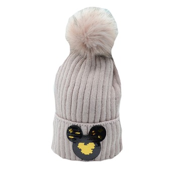 Caciula pentru fete Mini Junior GR-2-55, Roz 55 CM Standard Caciula pentru fete Mini Junior GR-2-55, Roz 55 CM Standard