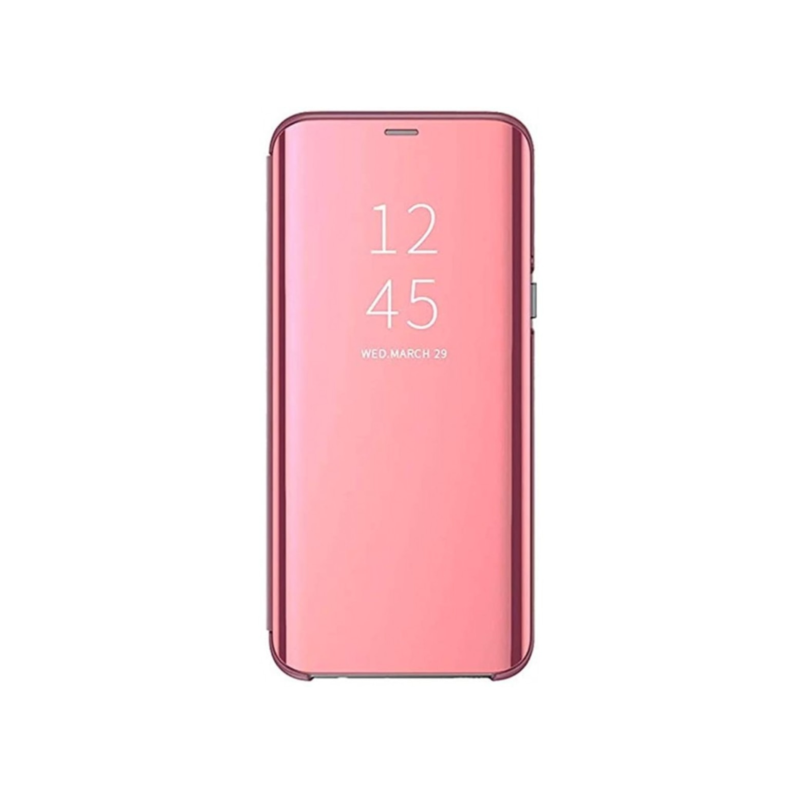 Husa de protectie rose gold Clear View pentru Samsung Galaxy A31, flip cover