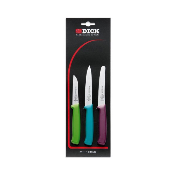Set 3 cutite multicolor Dick 8.5700.09, pentru legume-fructe