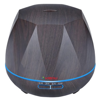 Umidificator Aromaterapie Visoli™ VS-630, Capacitate 550 ml, ultrasonic, Aromatherapy, 7 Culori, Wenge color cu Telecomanda Umidificator Aromaterapie Visoli™ VS-630, Capacitate 550 ml, ultrasonic, Aromatherapy, 7 Culori, Wenge color cu Telecomanda