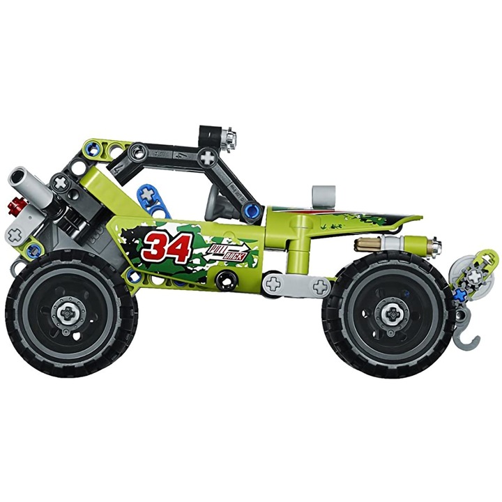 Set constructie, masinuta offroad de jucarie, 148 de piese, verde - 3414