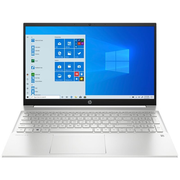 HP Pavilion 15-eh1005nh 396M6EA 15.6" FullHD laptop, AMD Ryzen5 5500U OC, 8GB, 512GB PCIe SSD, Radeon™ Graphics, Windows 10, Magyar billentyűzet, Ezüst