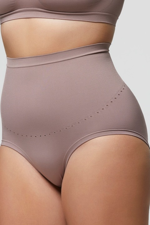 Chiloti modelatori cu talie inalta din microfibra Comfort Size, Pompea, Mov