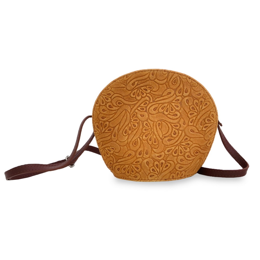 Geanta casual Cassia, de dama, piele naturala, culoare camel