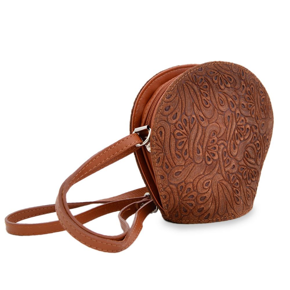 Geanta casual Cassia, de dama, piele naturala, culoare maro