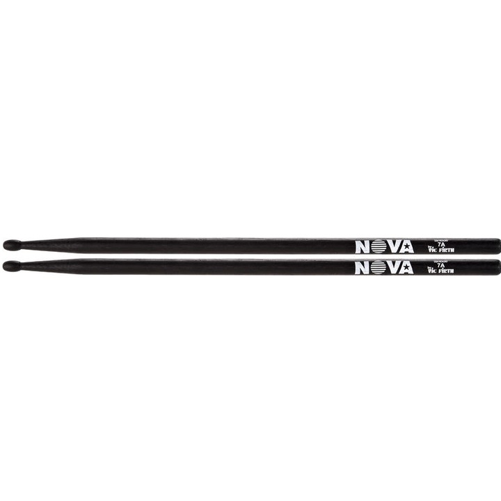 Set Bete Toba, Vic Firth 7A Nova Hickory, Varf din lemn, Negru
