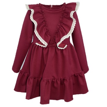 Rochie pentru fete Tylkomet TLY-13, Bordo 98 CM Rochie pentru fete Tylkomet TLY-13, Bordo 98 CM