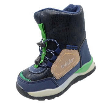 Cizme imblanite pentru baieti Tom Miki C-T75-93-F-27, Bleumarin 67559 Cizme imblanite pentru baieti Tom Miki C-T75-93-F-27, Bleumarin 67559