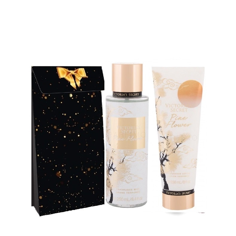 Set Victoria Secret Pine Flower, Spray de corp 250 ml, Lotiune de corp 236 ml
