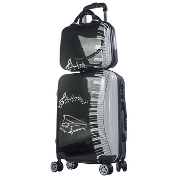 Set Troler si Valiza halber din ABS si policarbonat, 65x24x41cm si 31x16x28cm, Piano Set Troler si Valiza halber din ABS si policarbonat, 65x24x41cm si 31x16x28cm, Piano