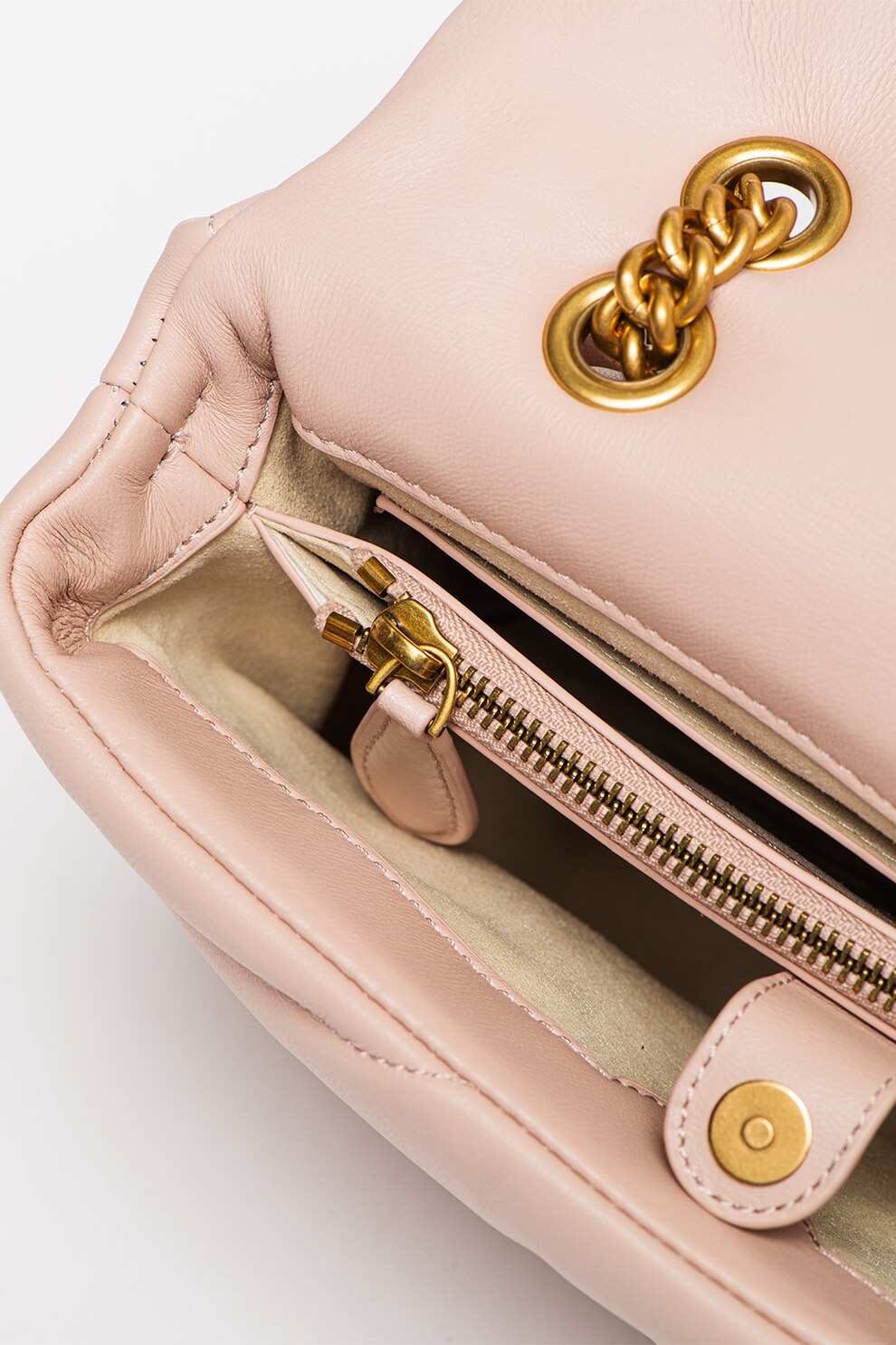 Pinko, Geanta crossbody de piele Love Classic, Roz eMAG.ro