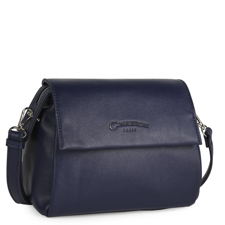 Geanta de dama CIMARRON 312378, piele vegana, 21,5x17x11 cm, Albastru inchis
