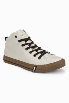 OMBRE, Pantofi sport mid-cut cu varf cap-toe, Alb fildes OMBRE, Pantofi sport mid-cut cu varf cap-toe, Alb fildes