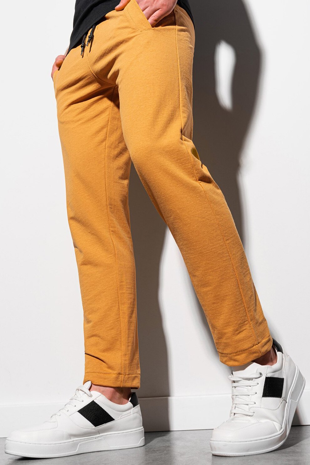OMBRE, Pantaloni sport cu talie ajustabila, Oranj
