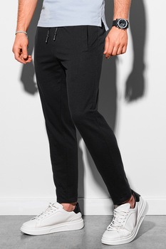 OMBRE, Pantaloni sport cu talie ajustabila, Negru OMBRE, Pantaloni sport cu talie ajustabila, Negru