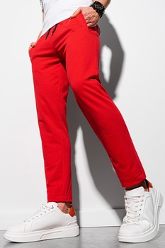 OMBRE, Pantaloni sport cu talie ajustabila, Rosu OMBRE, Pantaloni sport cu talie ajustabila, Rosu