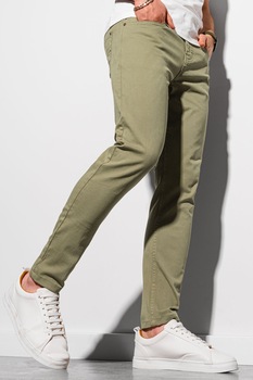 OMBRE, Pantaloni cu croiala dreapta, Verde sparanghel