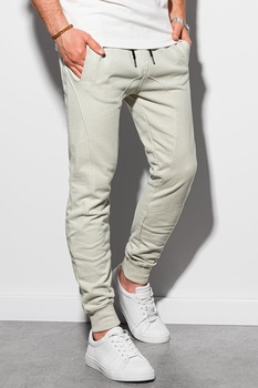 OMBRE, Pantaloni sport conici cu snur de ajustare, Verde deschis OMBRE, Pantaloni sport conici cu snur de ajustare, Verde deschis