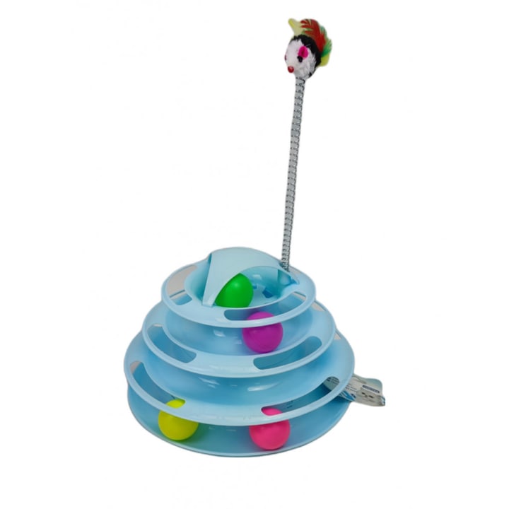 Nobleza Macska Interaktív 4 szintes játéktorony - labdákkal, tollas egérrel