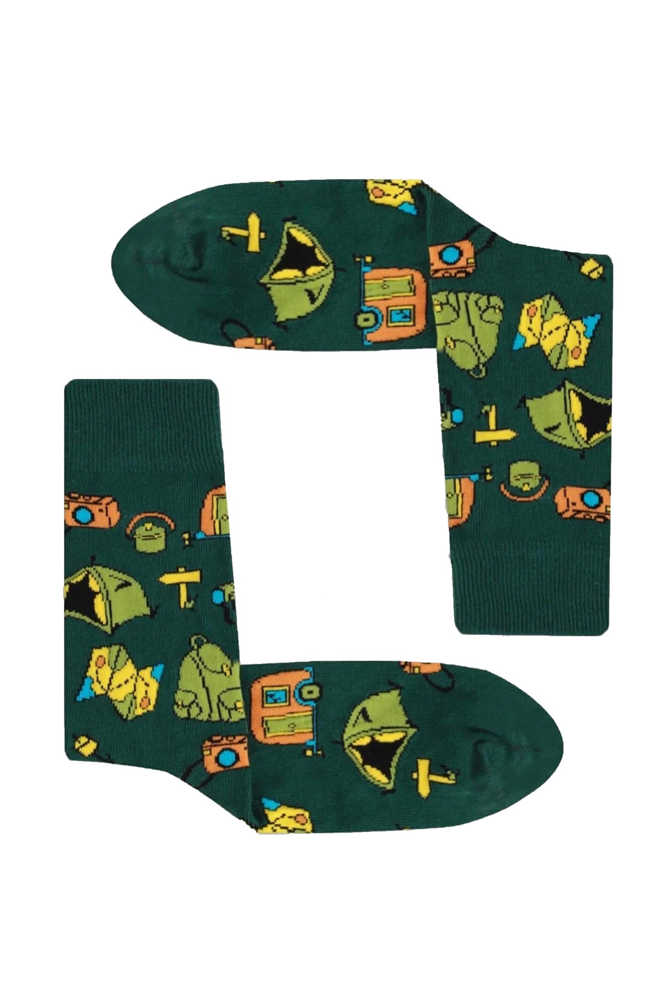 Sosete colorate haioase, Newtone, Fara cusatura, Model Camping de Weekend, 39-44 EU